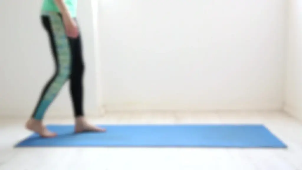 blurred clip of sporty woman practising yoga