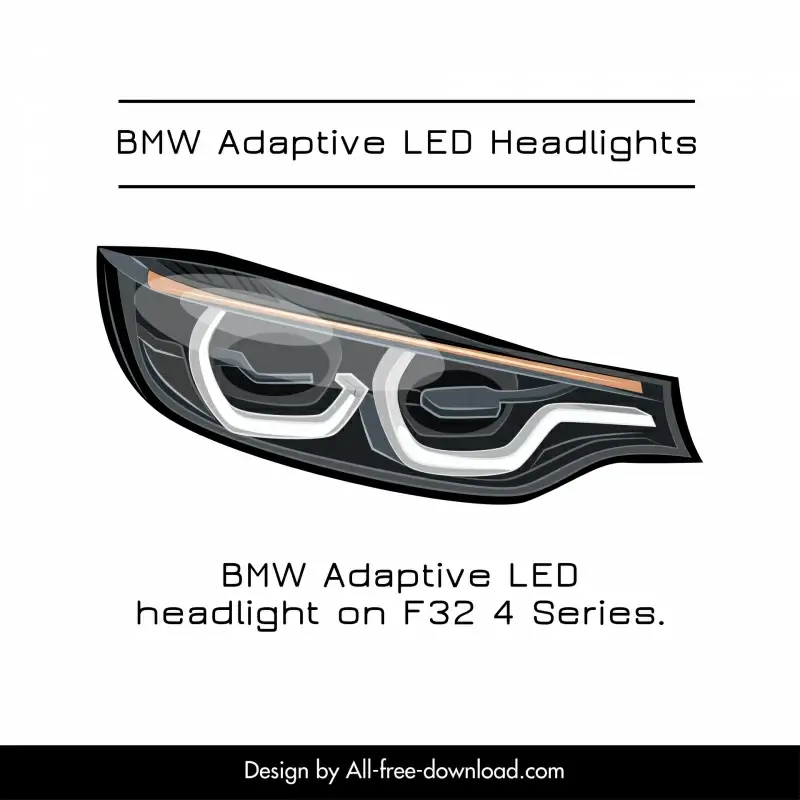 bmw adaptive led headlights icon elegant dark design 