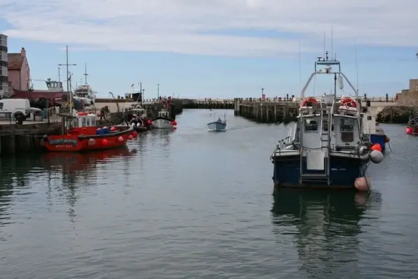boat entering harbour