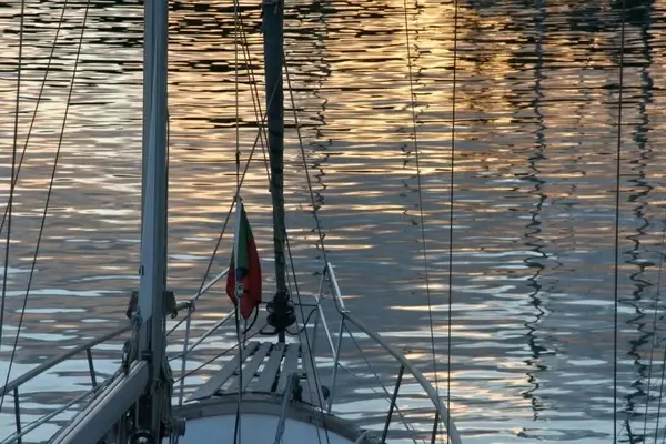 boats reflections water