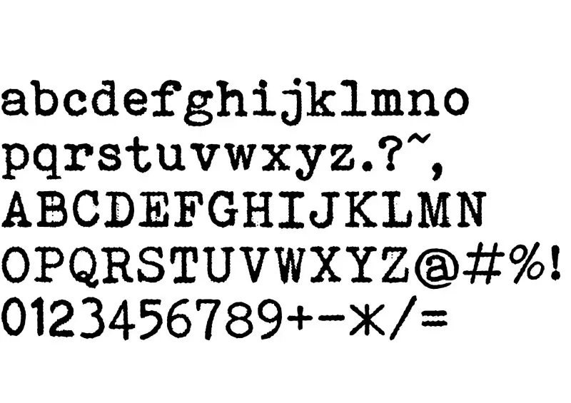 Typewriter a602 Font in truetype .ttf opentype .otf format free and