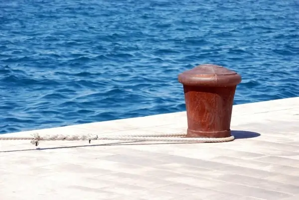 bollard at the port