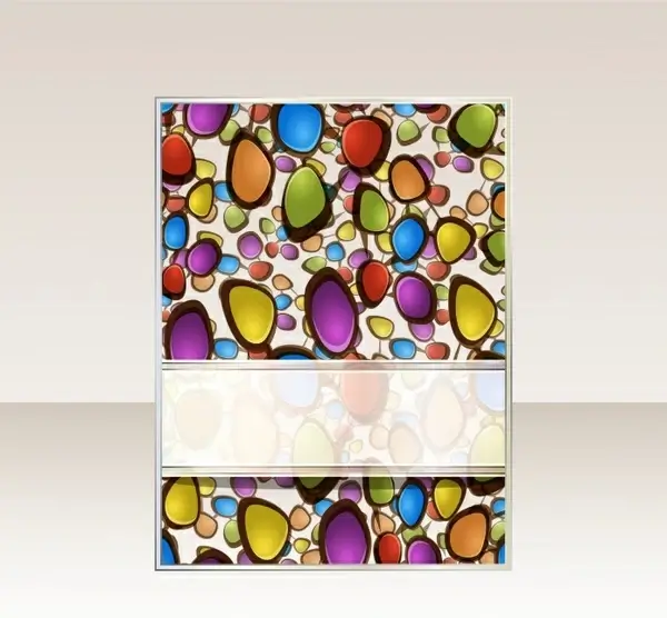 cover background template colorful deformed shapes decor