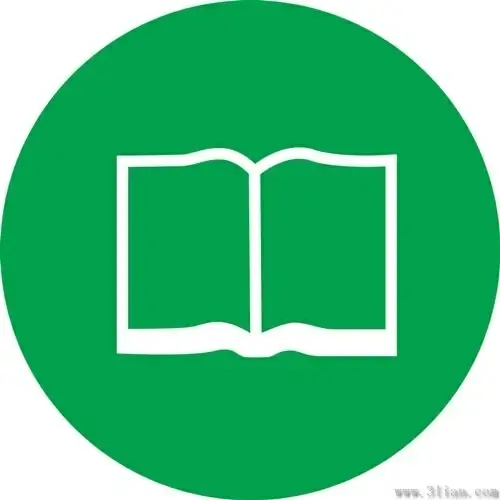 book icon vector green background