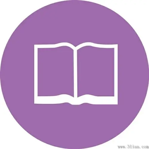book icon vector purple background