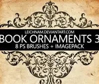Book Ornaments Brushes 3