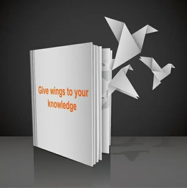 knowledge conceptual background book paper cranes dynamic 3d