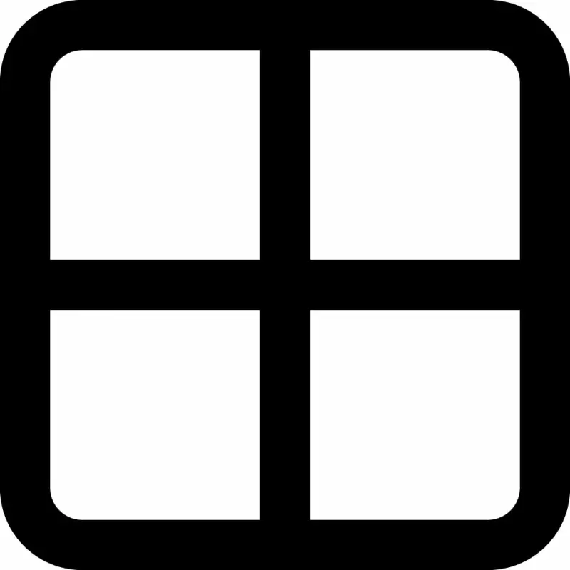 border all sign icon flat black white square shapes outline