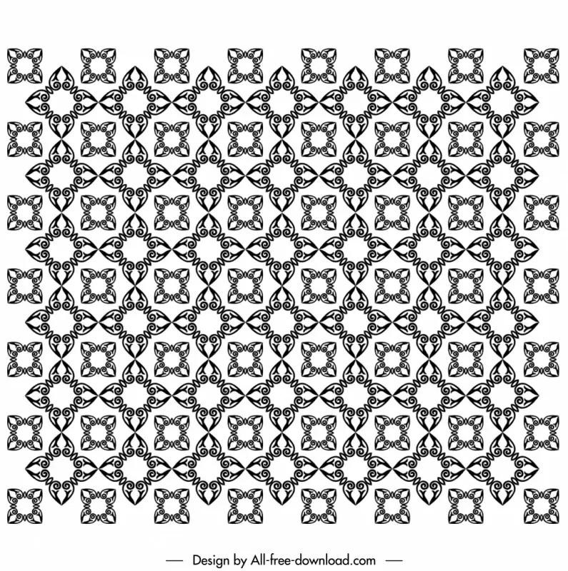 botany  pattern template flat classic repeating symmetrical illusion design
