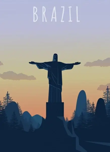 brazil background christ statue landscape decor