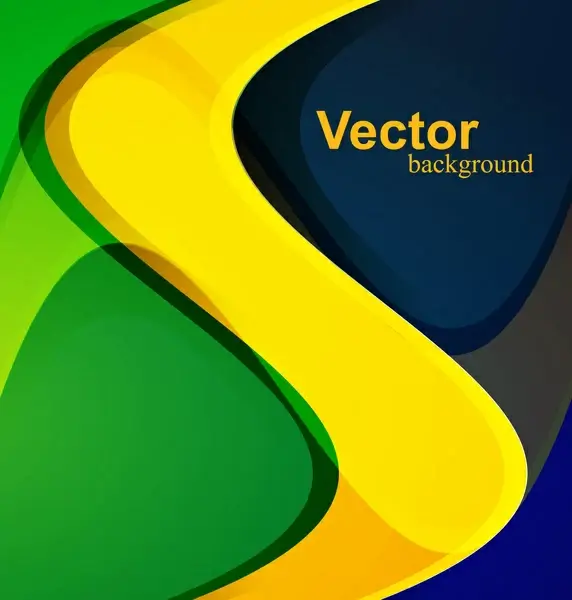 brazil flag concept colorful stylish wave vector background illustration