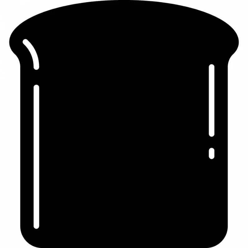 bread slice sign icon flat silhouette sketch