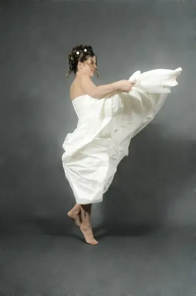 bride jump white 