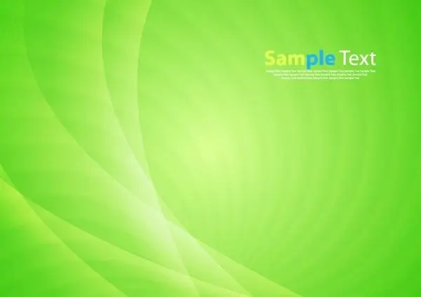 bright green vector waves abstract background