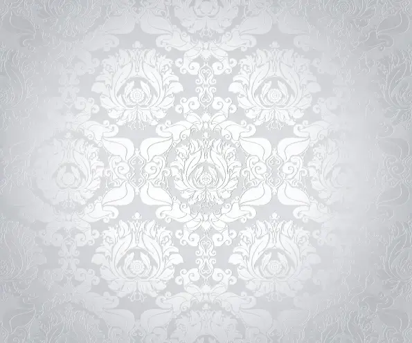 bright white floral vector backgrounds set