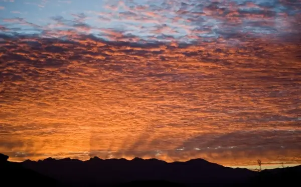 brilliant desert sunrise