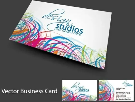 brilliant dynamic business card template 04 vector 