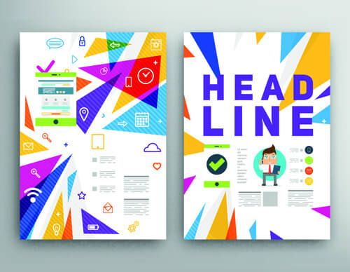 brochure and flyer two cover design vector