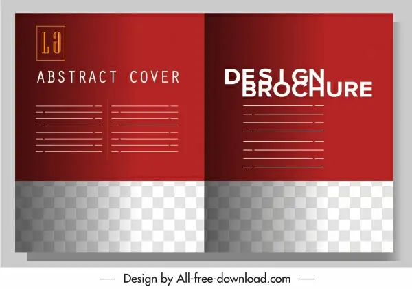 brochure template modern red plain checkered decor