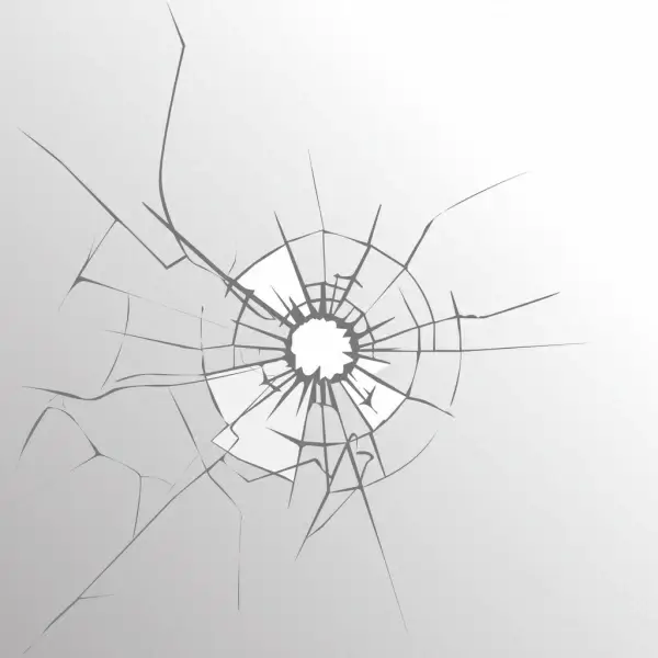 broken glass background flat design cleft icon