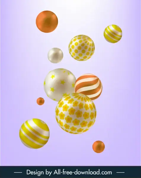 bubbles balls background shiny modern 3d dynamic design