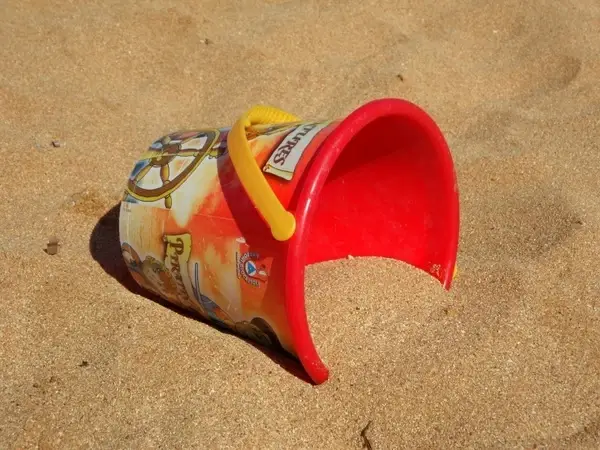 bucket beach sand