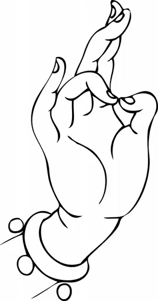 buddhist symbol drawing hand gesture icon handdrawn sketch