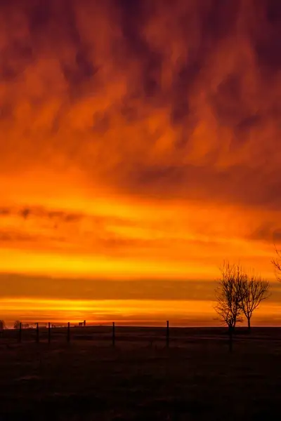 burning morning sky