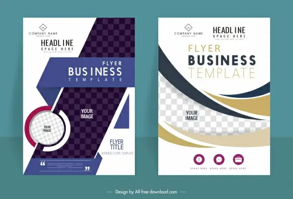 business brochure templates modern bright checkered decor