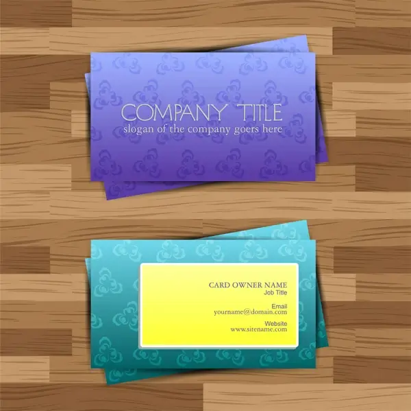 business card on wood floor