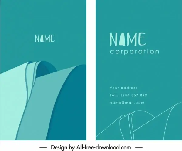 business card template 3d abstraction shape sketch