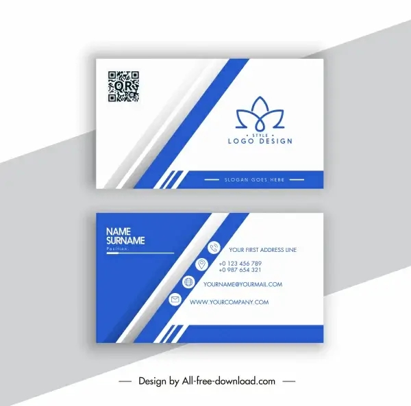 business card template elegant bright lotus logotype