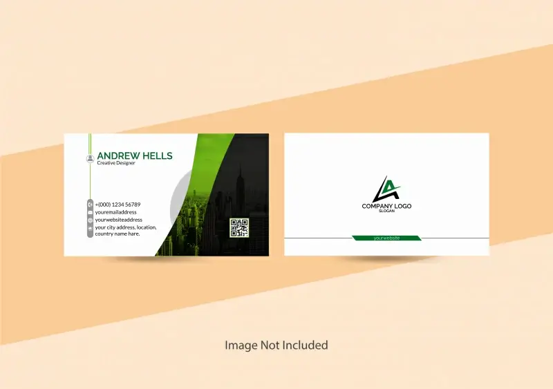 business card template elegant contrast curves stylized text
