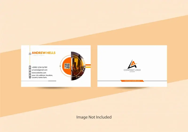 business card template elegant flat geometry stylization 