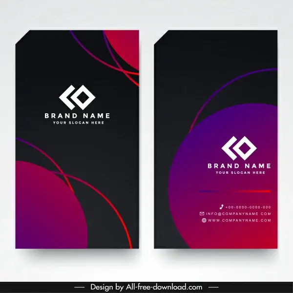 business card template elegant modern colorful abstract decor