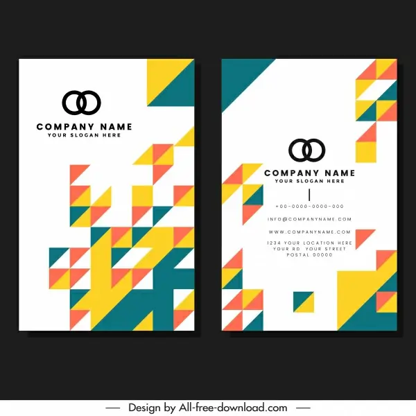 business card template modern abstract geometric design