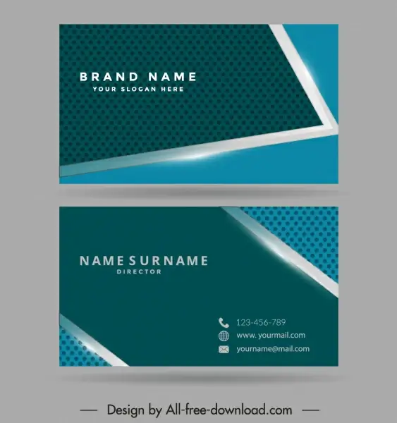 business card template modern technology design