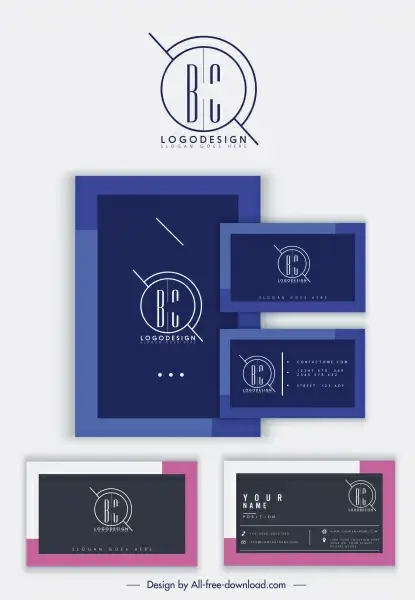 business card templates dark modern simple plain design