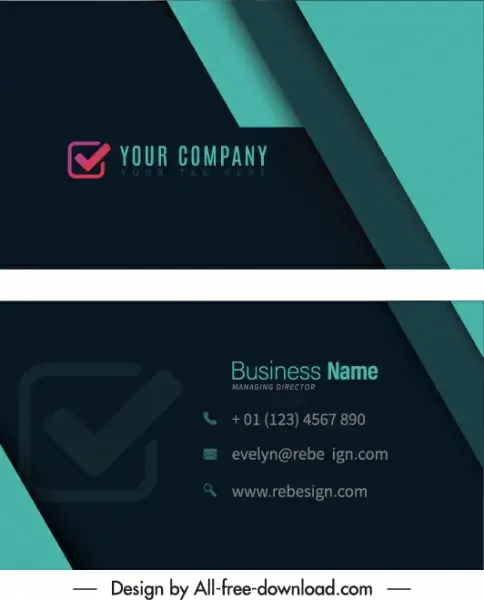 business card templates elegant dark modern 3d decor