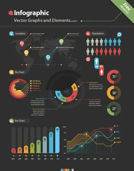 business info graphic elements vector