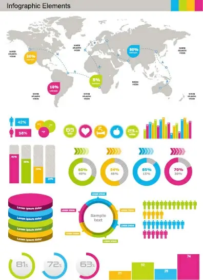 business information data chart vector