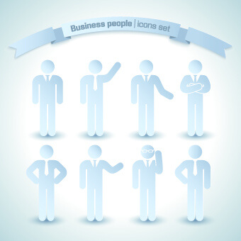 business people icons vector