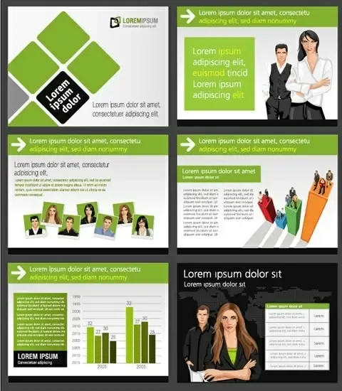 business ppt template vector