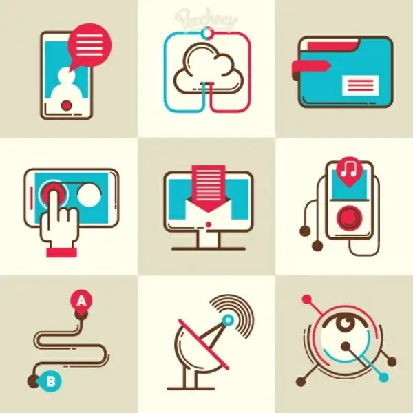 business simple icon set