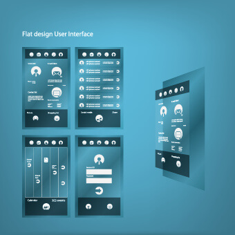 business style flat user interface vector