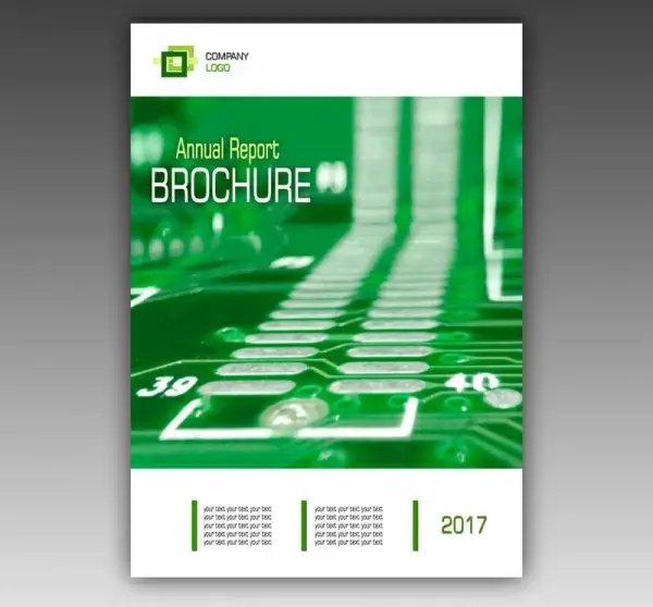 business technology annual report cover brochure