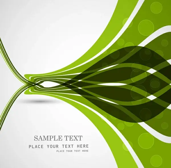 business technology colorful green wave vector design