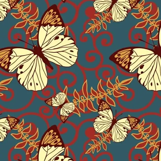 butterflies background colorful flat classic decor