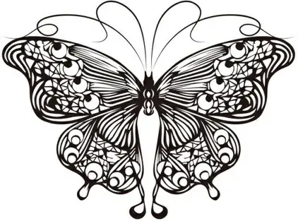 butterfly outline vector
