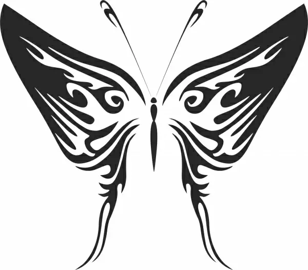 butterfly tribal free cdr vectors art